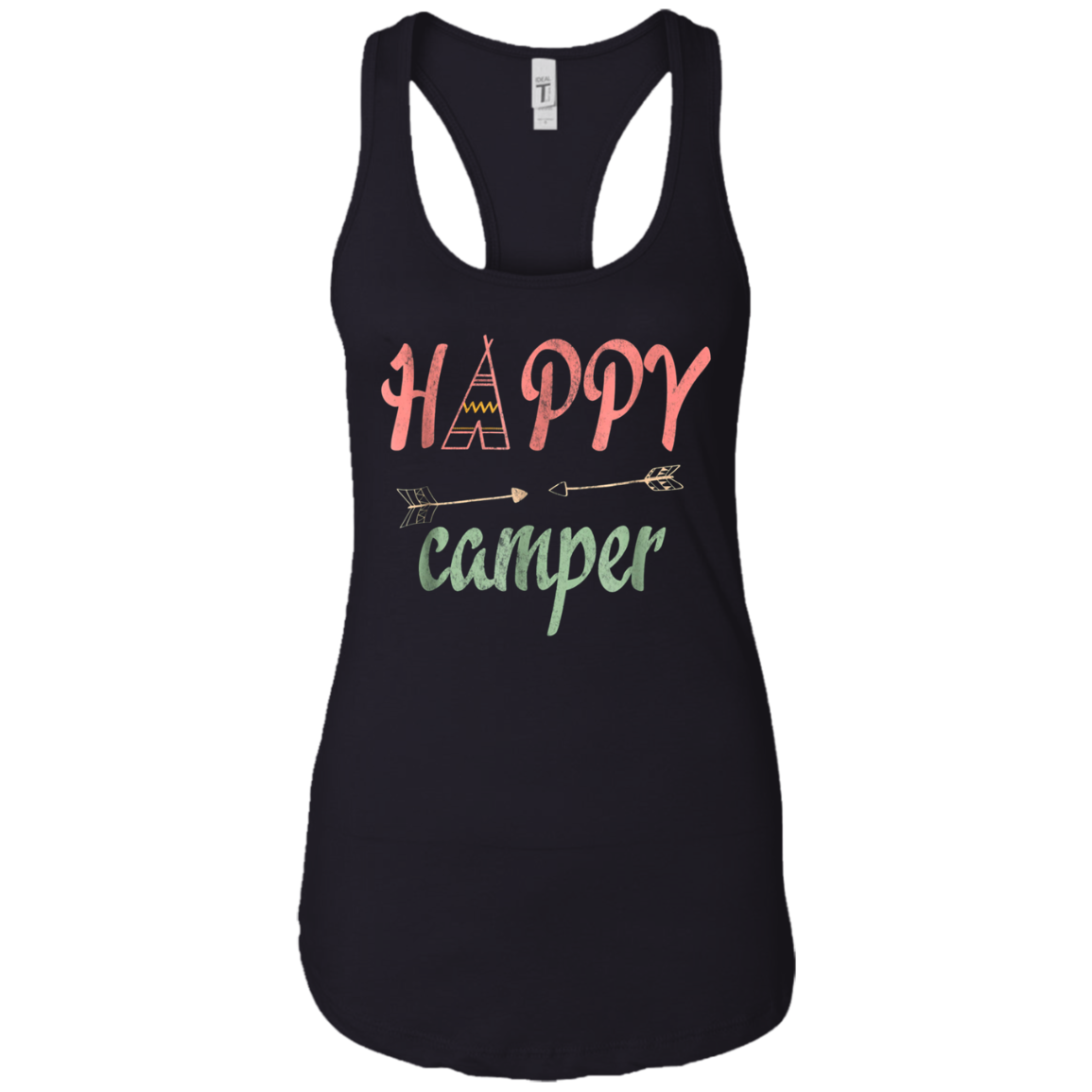 Arrow Happy Camper TShirt - Funny Camping Shirt