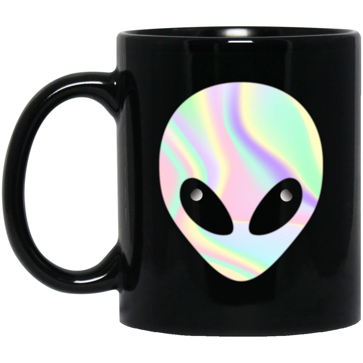 Alien Head T-Shirt Holographic Effect