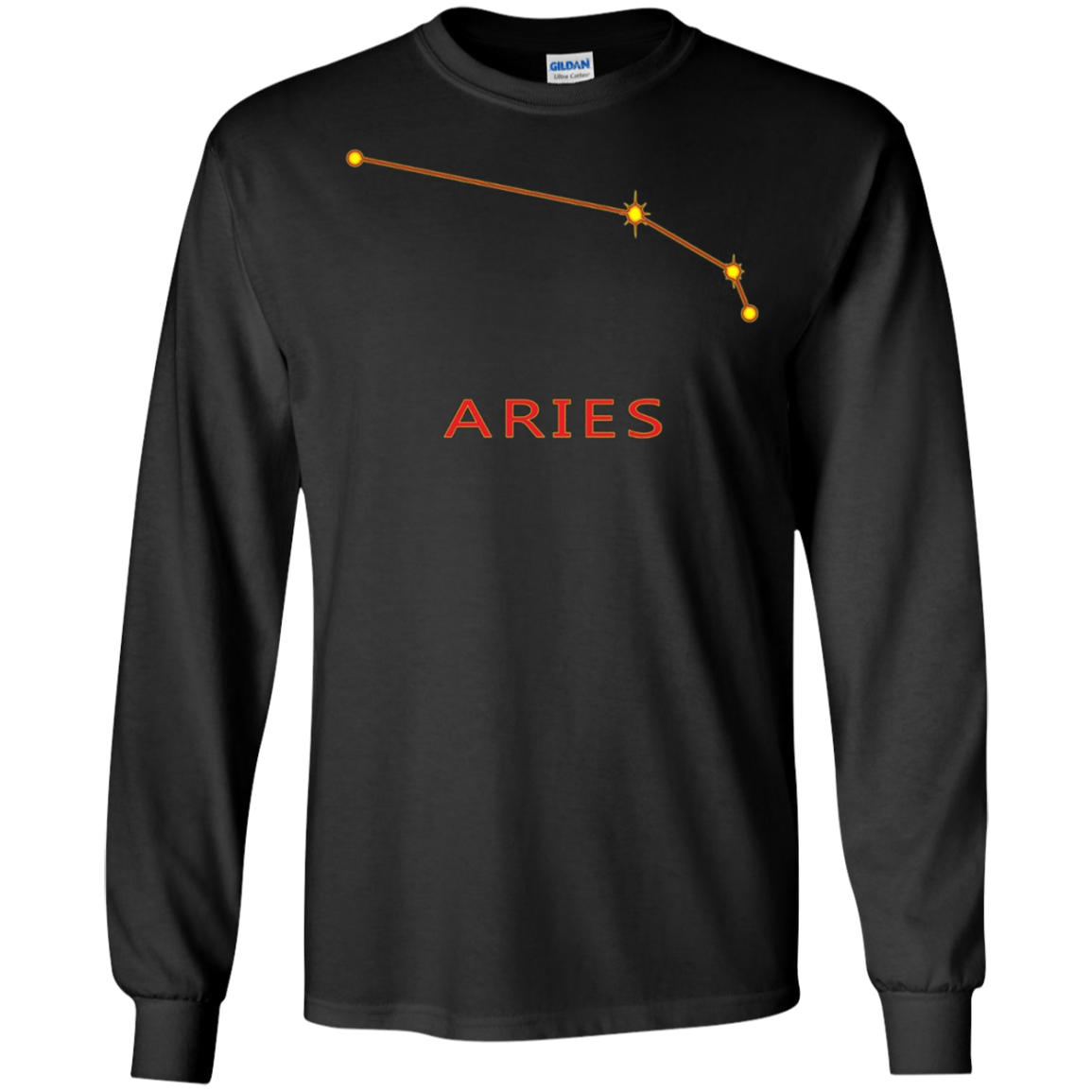 Aries Star Chart Zodiac Long Sleeve T-Shirt