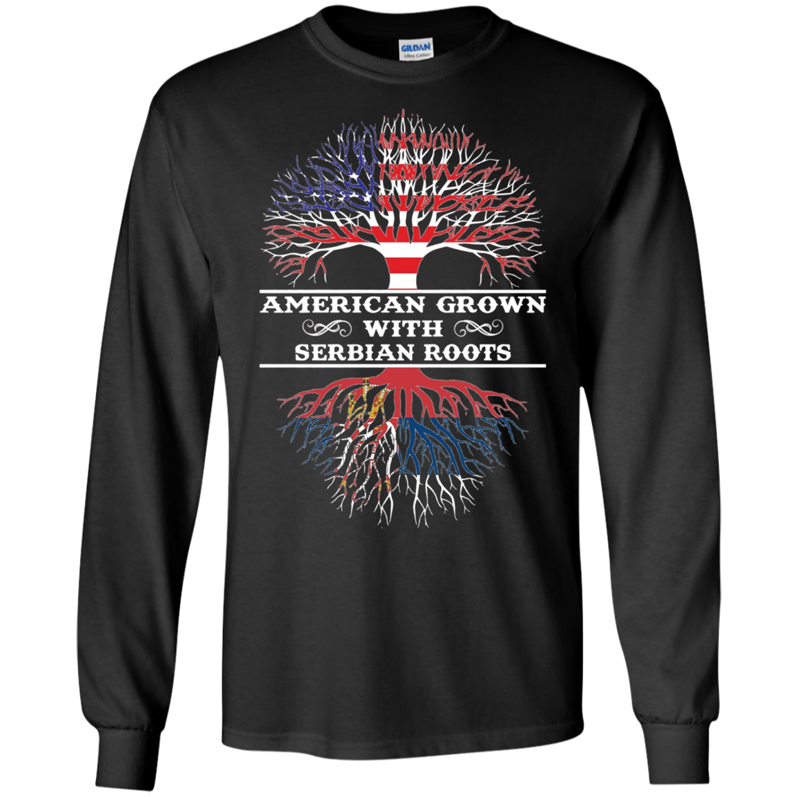 American Grown With Serbian Roots Tee Shirt