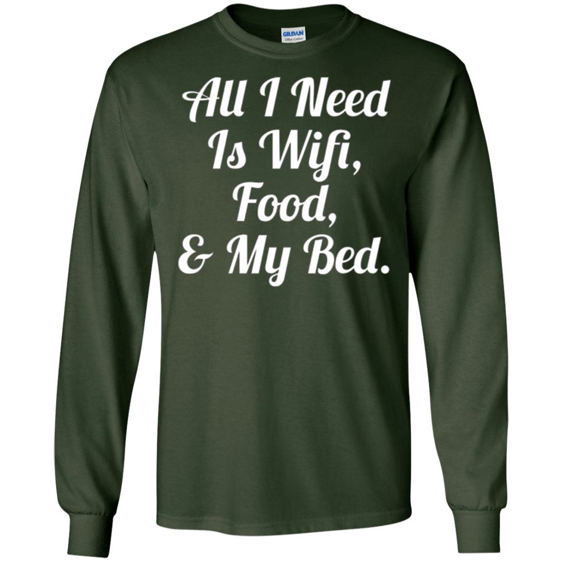 All I Need Is Wifi Food & My Bed TShirt Teen Boys & Girls