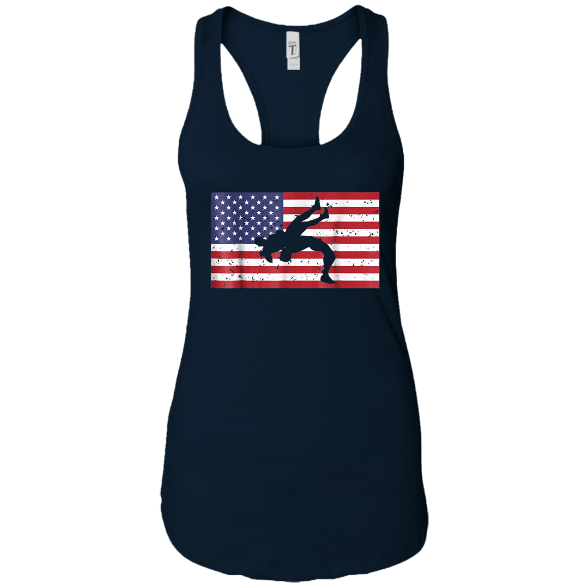 American Wrestling Patriotic T-Shirt with the USA Flag
