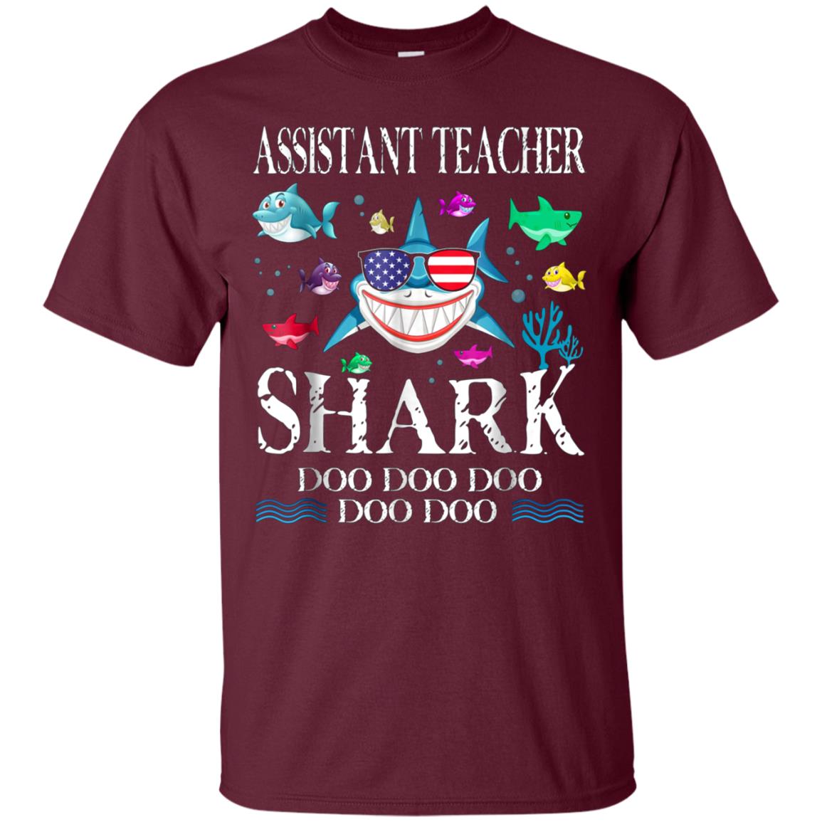 Assistant Teacher Shark Doo Doo Doo T-Shirt Gift