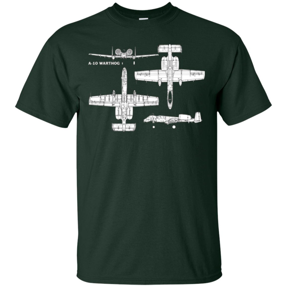 A-10 Warthog Military Aircraft T-Shirt