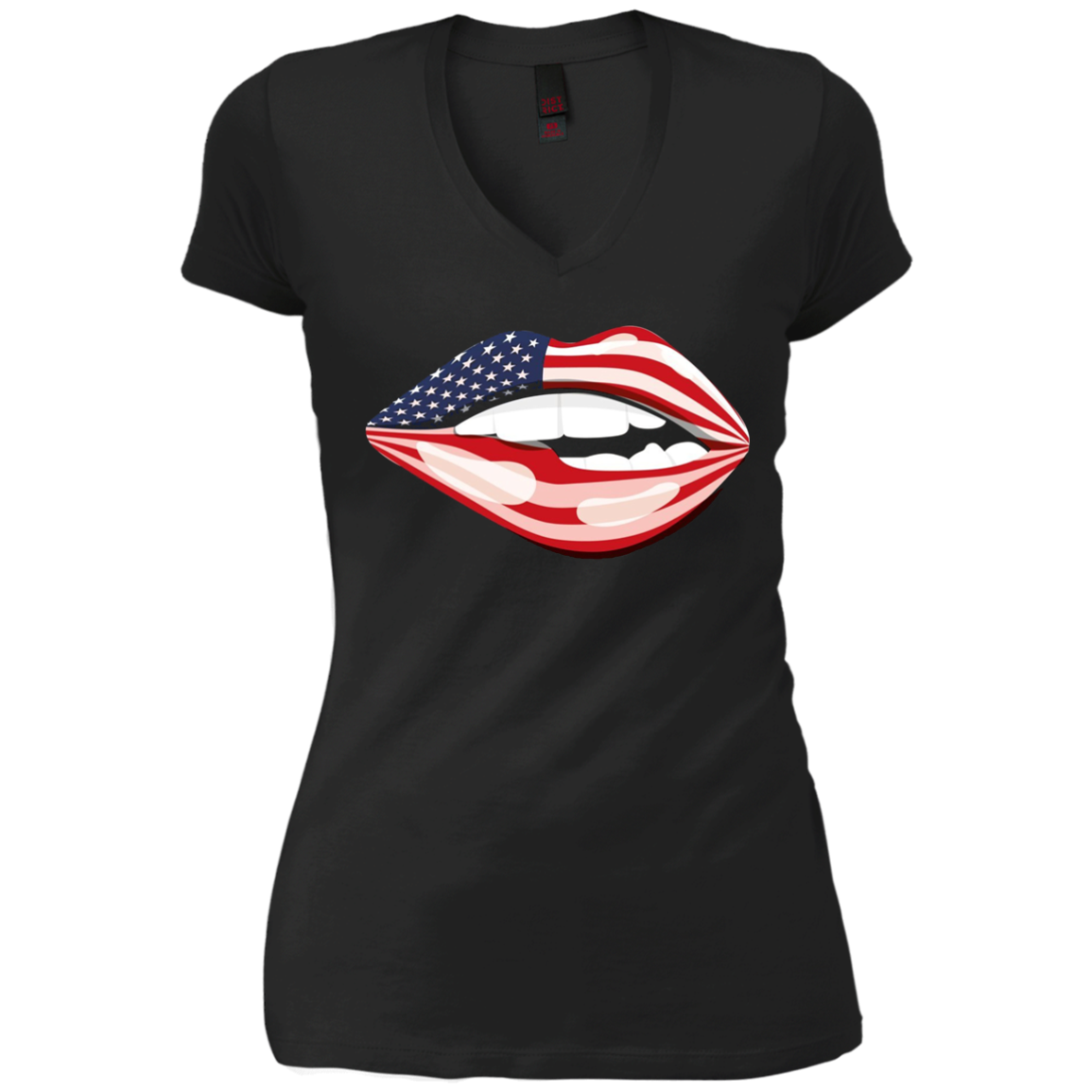 American USA Flag Lips - Independence Day 4th July Shirt