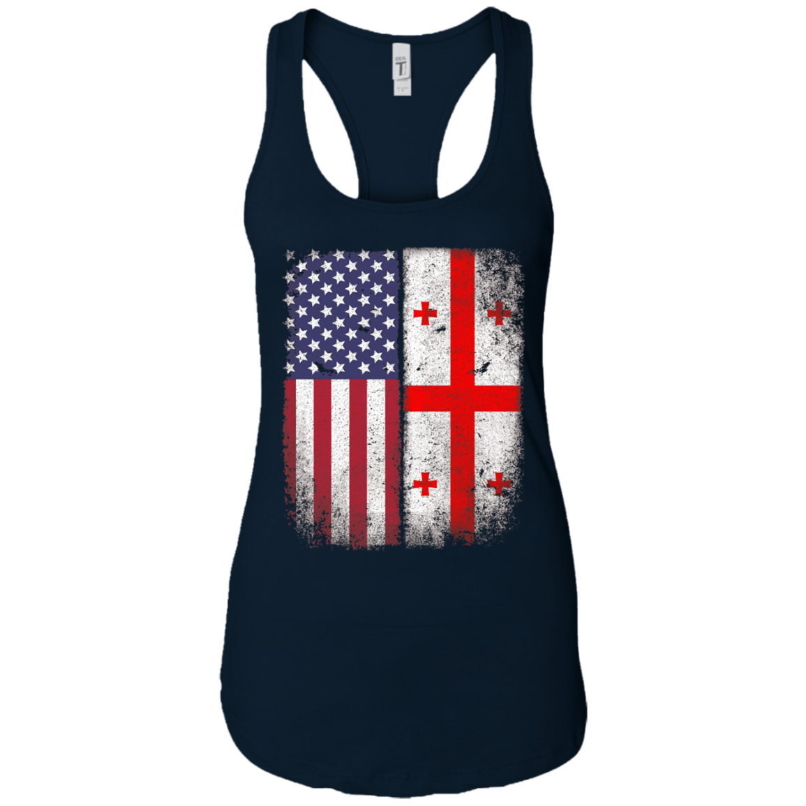 American Georgian Flag T-shirt Georgia Republic Country