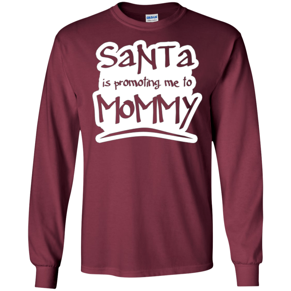 Santa Is Promoting Me To Mommy T-Shirt | Christmas Tee