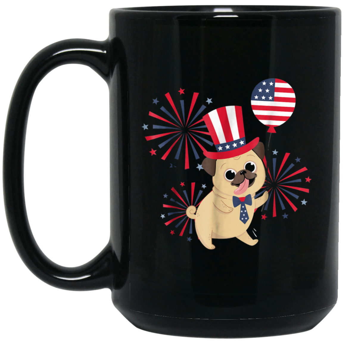 4th of July T-Shirt - Funny Fourth of July Pug Shirt