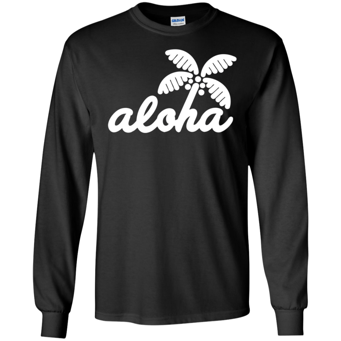 Aloha Palm Tree Simple Long Sleeve T-shirt