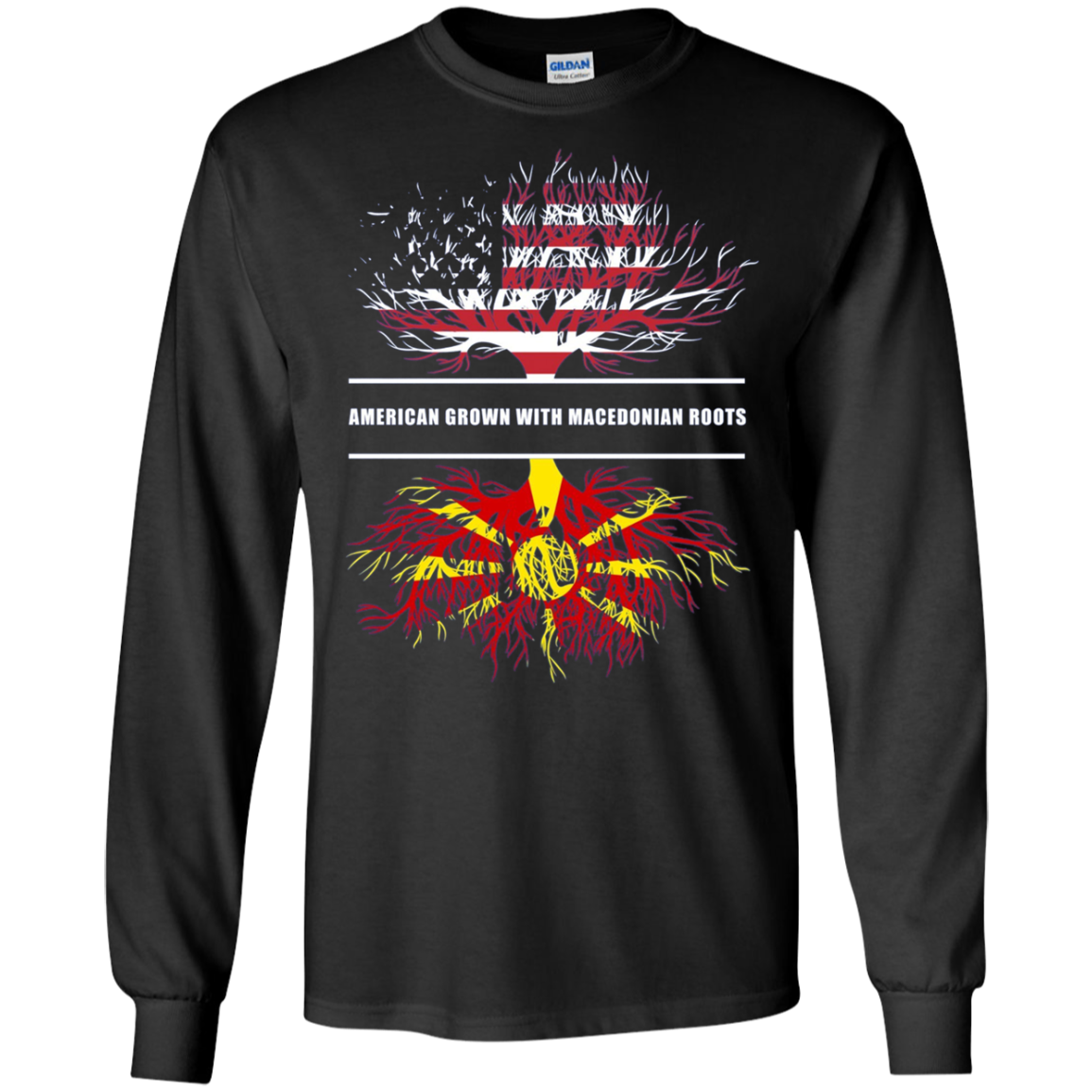 American Grown With Macedonian Roots T-Shirt Macedonia Shirt