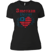Image of American Patriot Freedom Liberty Heart T Shirt Memorial Gift