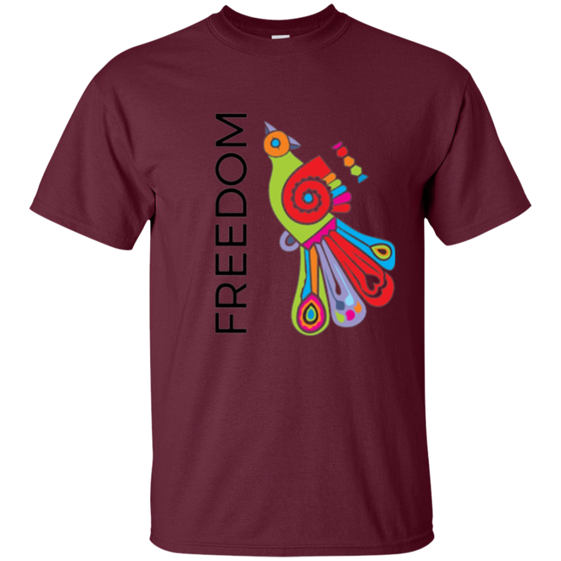 "Freedom" Bright Colorful Bird Diversity Unity T-Shirt