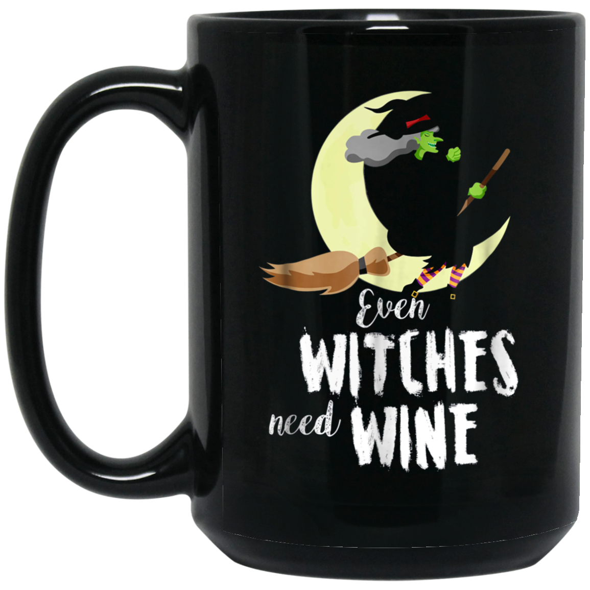 Funny Halloween T Shirt Even Witches Need Wine Shirt