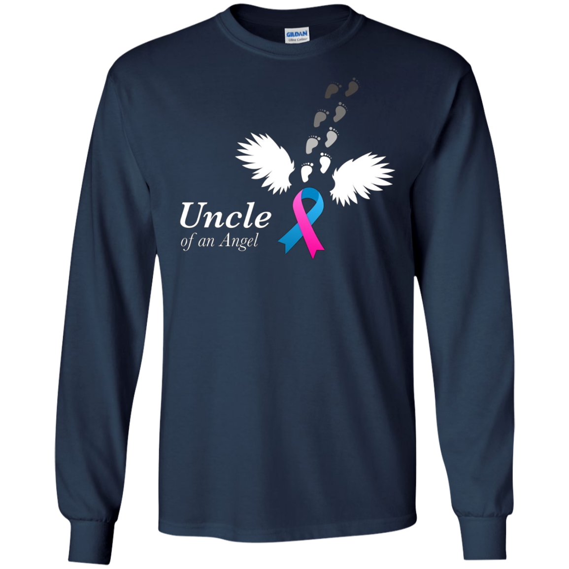 Angel Uncle T-Shirt. Miscarriage Awareness Infant Loss