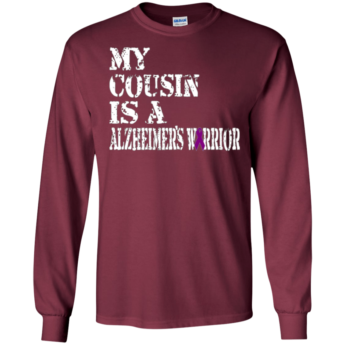 Alzheimer's Awareness Shirt For Brothers Purple Ribbon Tee