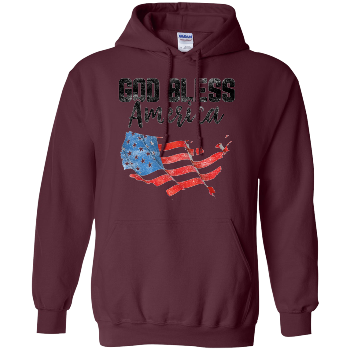 American Flag T-Shirt God Bless America 4th of July Tee Unis