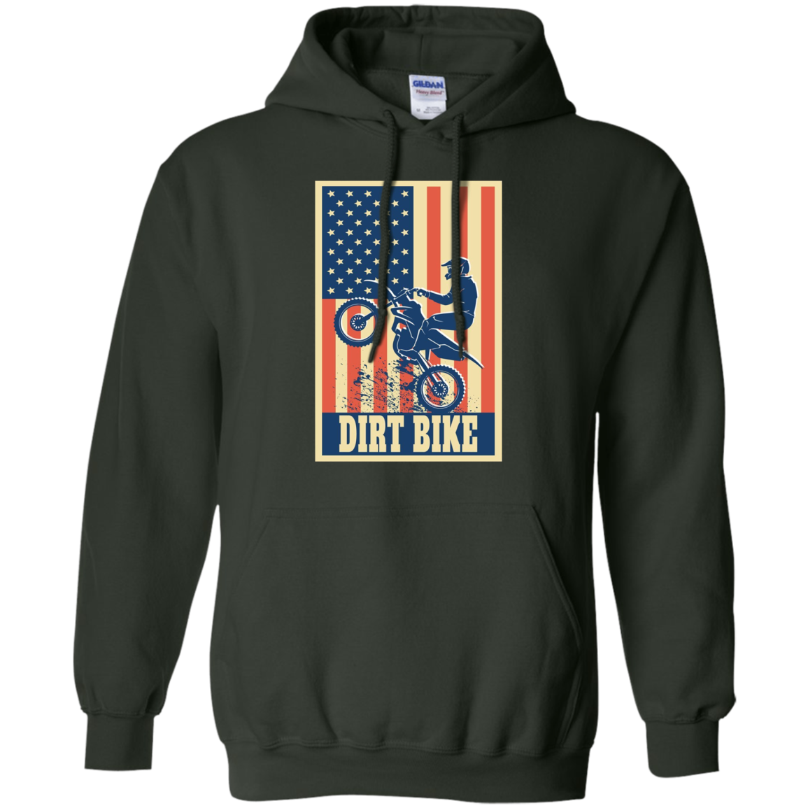 American Flag Patriotic Motocross Dirt Bike Shirt