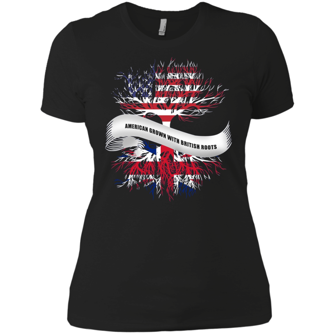 American Grown With British Roots T-Shirt Great Gift Tee