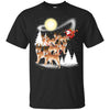 Image of Akita Dog Merry Christmas T Shirt