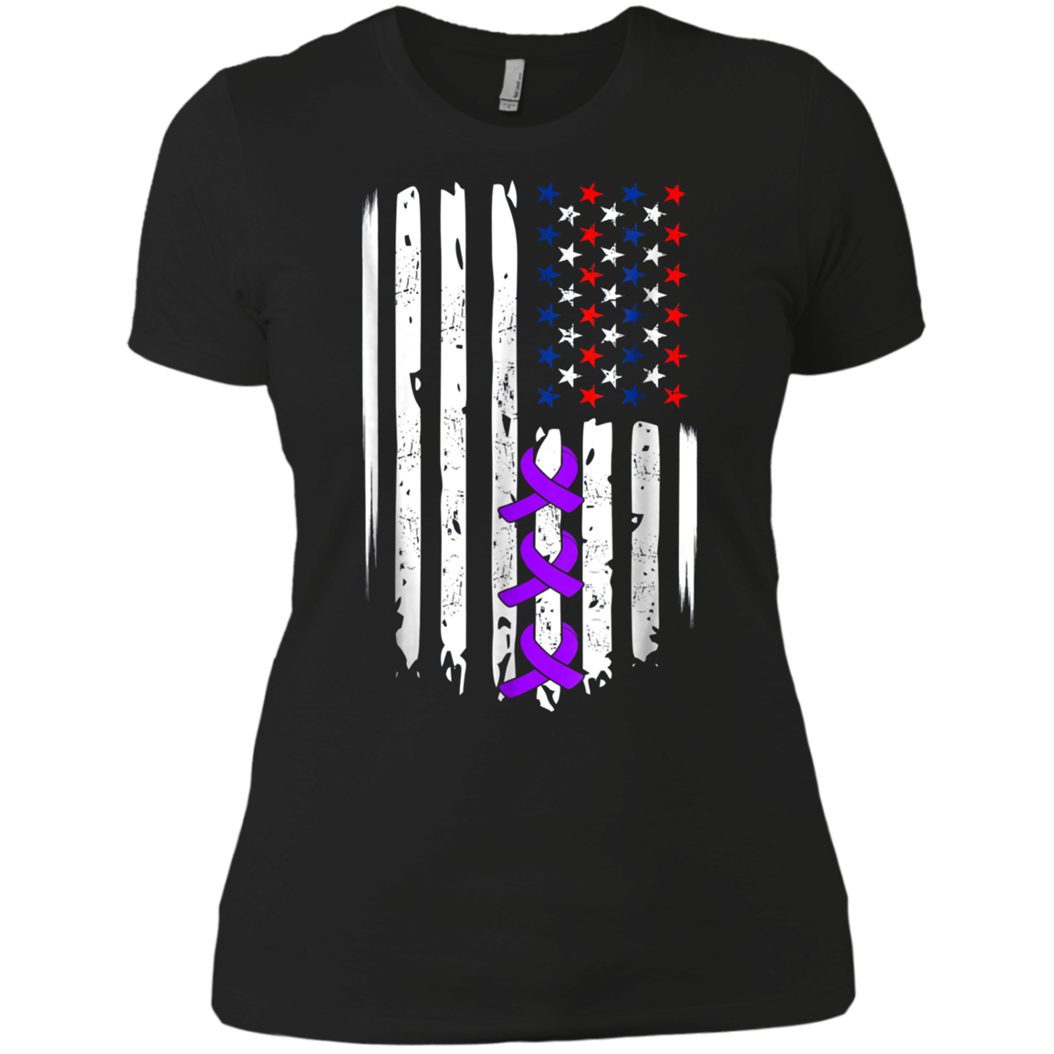 Alzheimer Awareness T-Shirt Purple Ribbon Tees