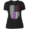 Image of Alzheimer Awareness T-Shirt Purple Ribbon Tees