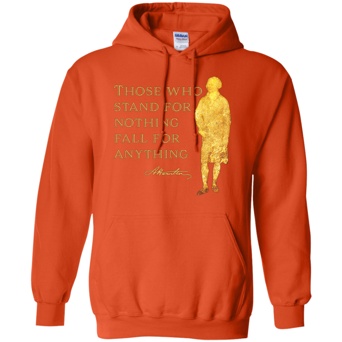 Alexander Hamilton Quote Shirt Gold Silhouette T-Shirt