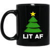 Image of Christmas Tree Lit Af Funny Christmas Shirt