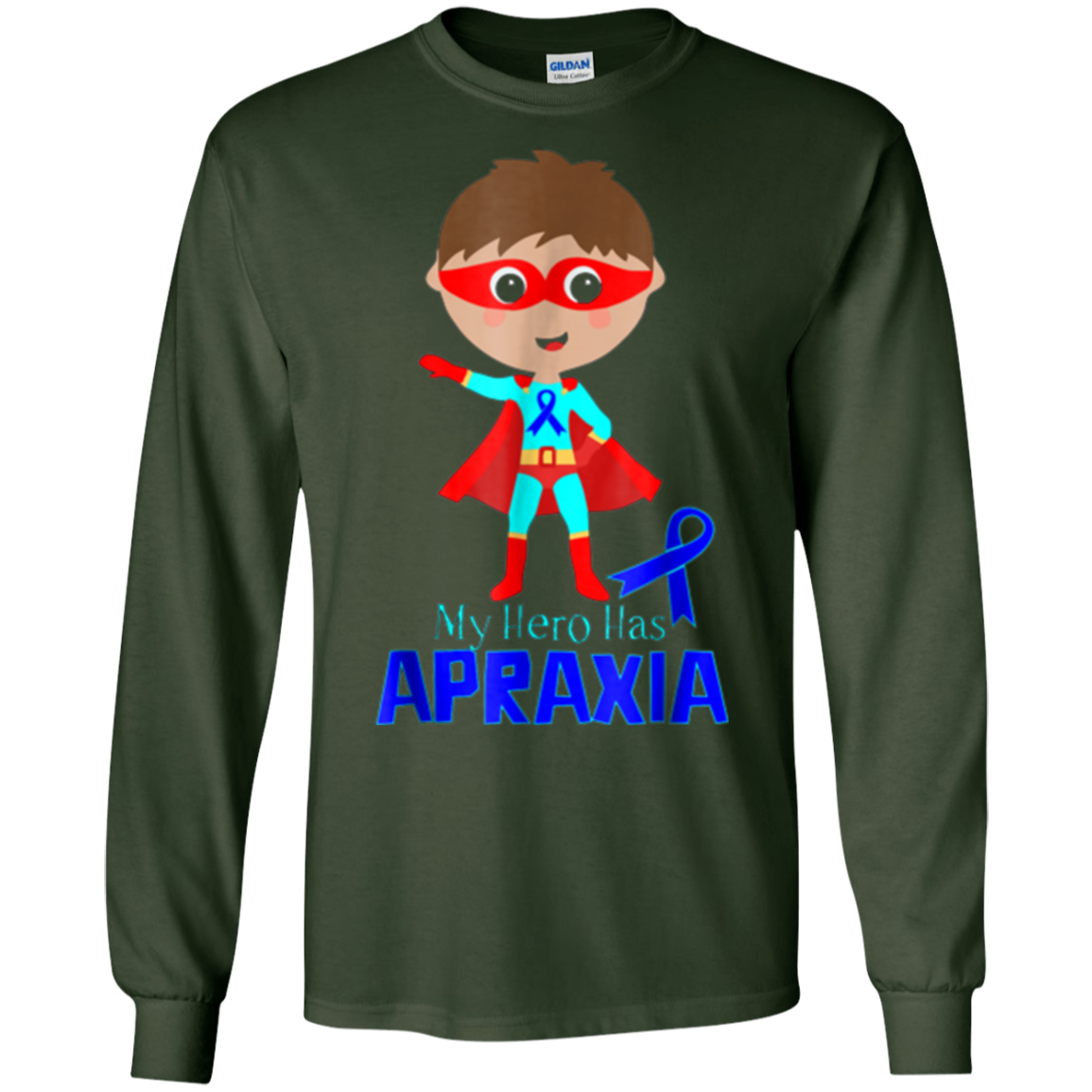 Apraxia Awareness T-shirt Blue Ribbon Apraxia Shirt