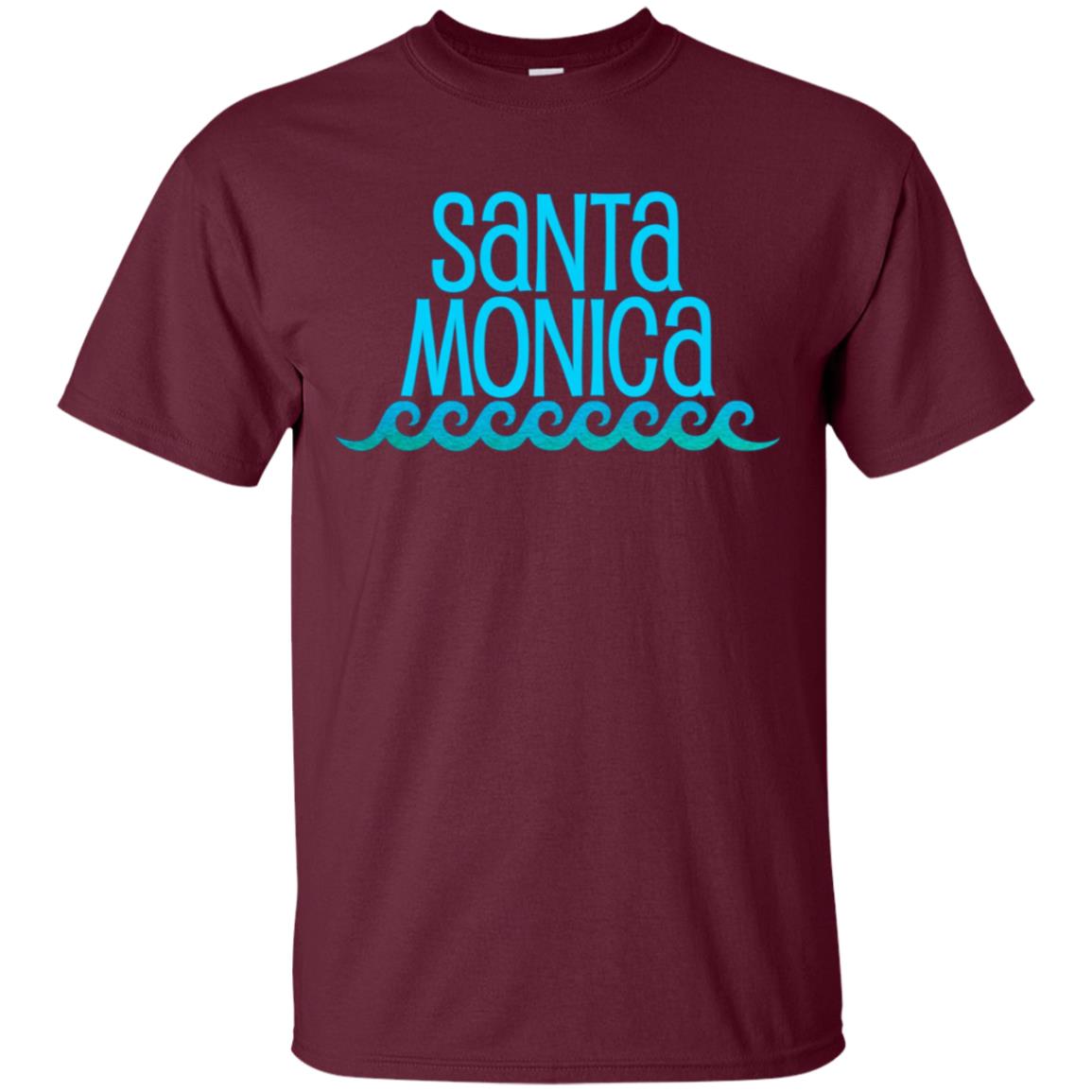 Santa Monica Beach Long Sleeve T-Shirt Waves Surf Tee Shirt