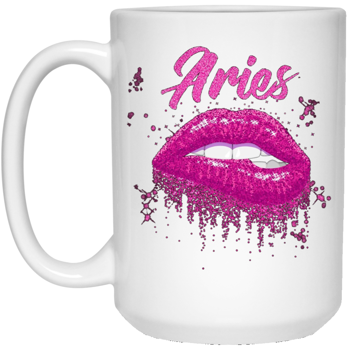 Aries Zodiac Birthday Pink Lips T-Shirt for Black Women