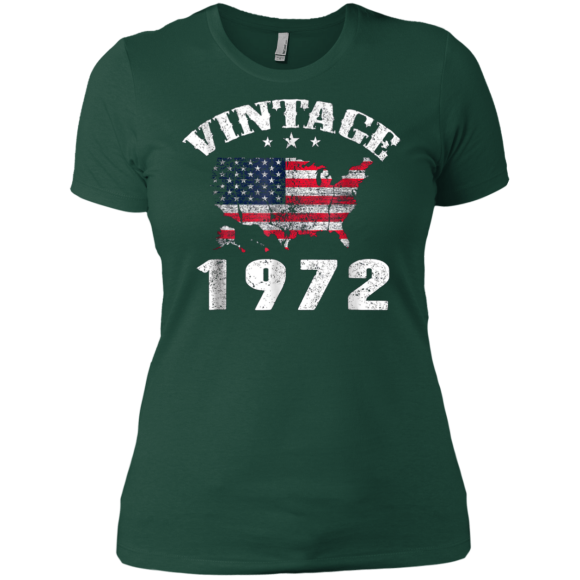 American USA Flag Vintage 1972 Shirt 46th Birthday Gifts Tee