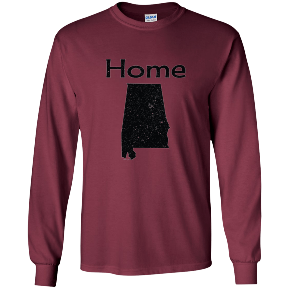 Alabama Distressed Home State light long sleeve t-shirt