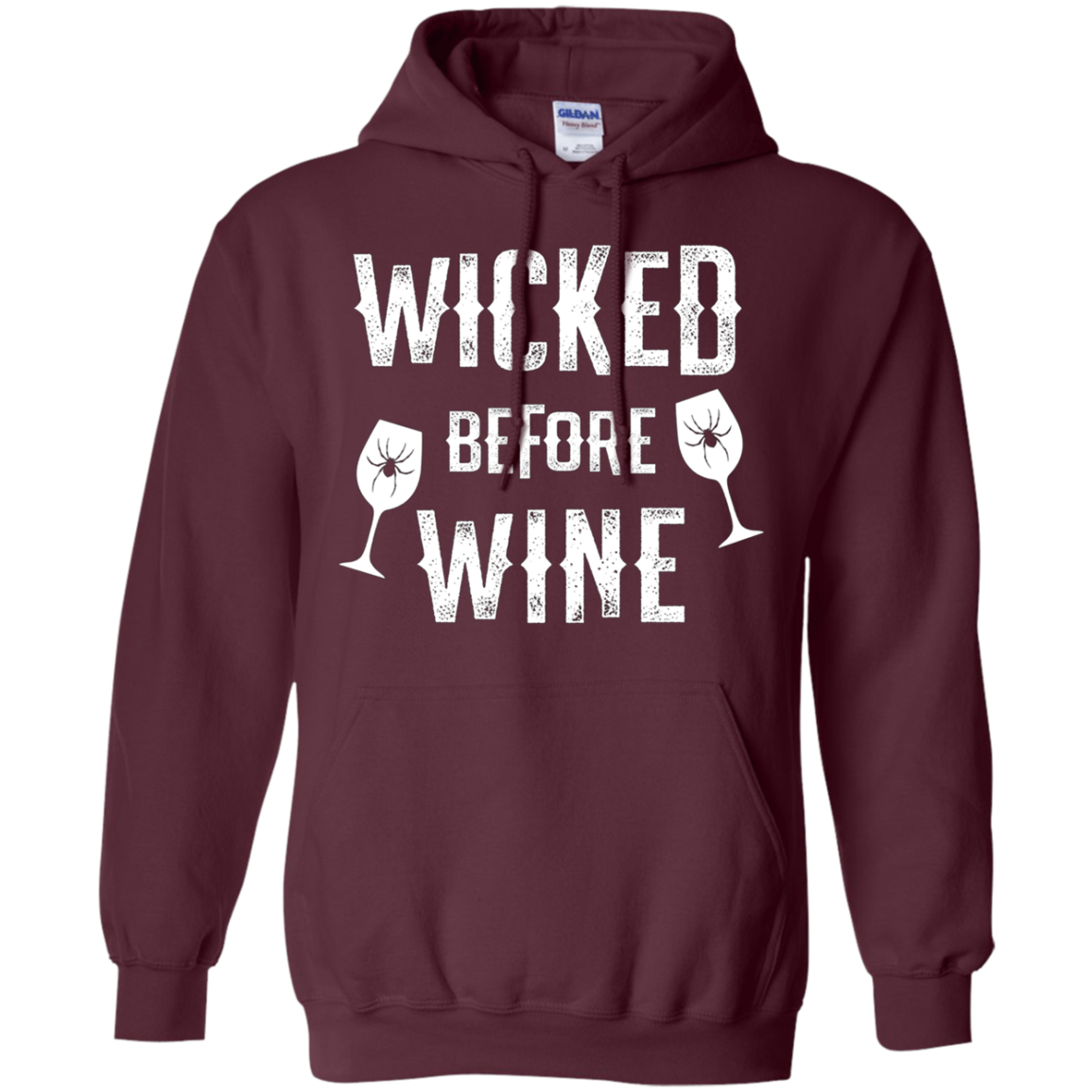 Funny Halloween Wine Long Sleeve Shirt Wicked Before Wine