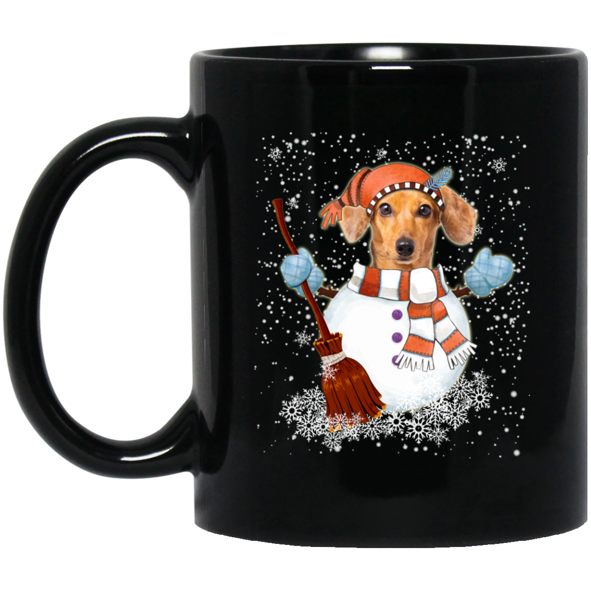 Christmas Snowman Dachshund Funny T-shirt
