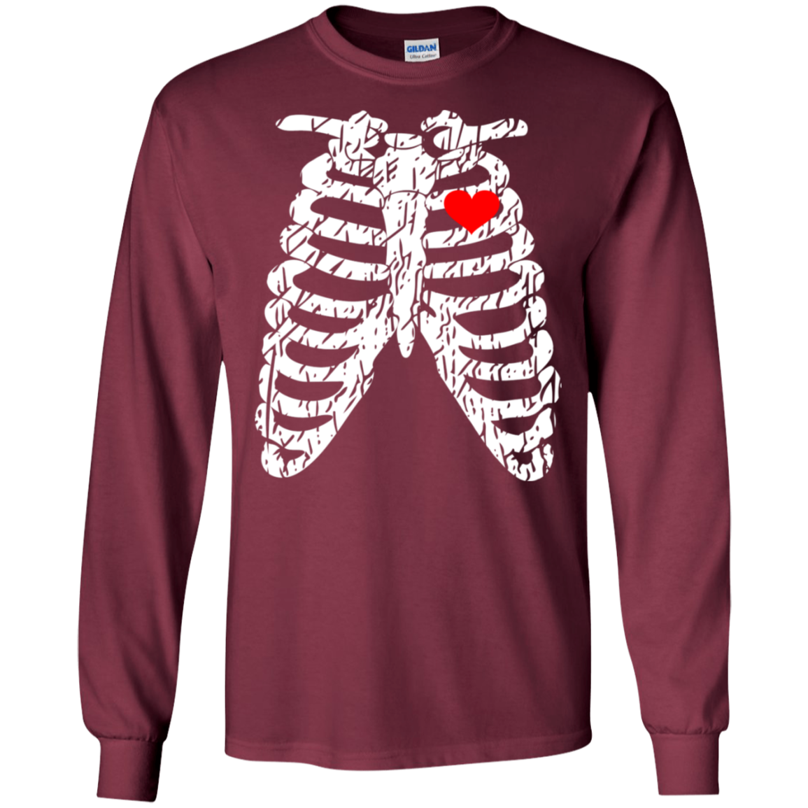 Funny Halloween Skeleton Costume Long Sleeve Shirt