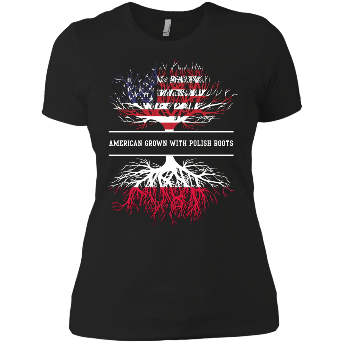 American Grown With Polish Roots T-Shirt Poland Tee