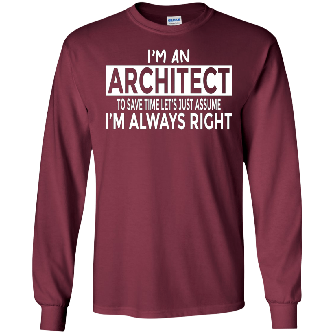 Architecture Shirt Architect Just Assume I'm Always Right