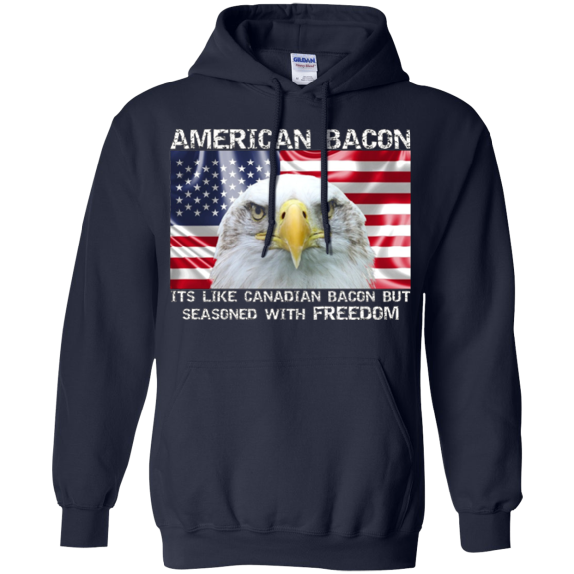 American bacon is seasoned with freedom funny murica T-Shirt