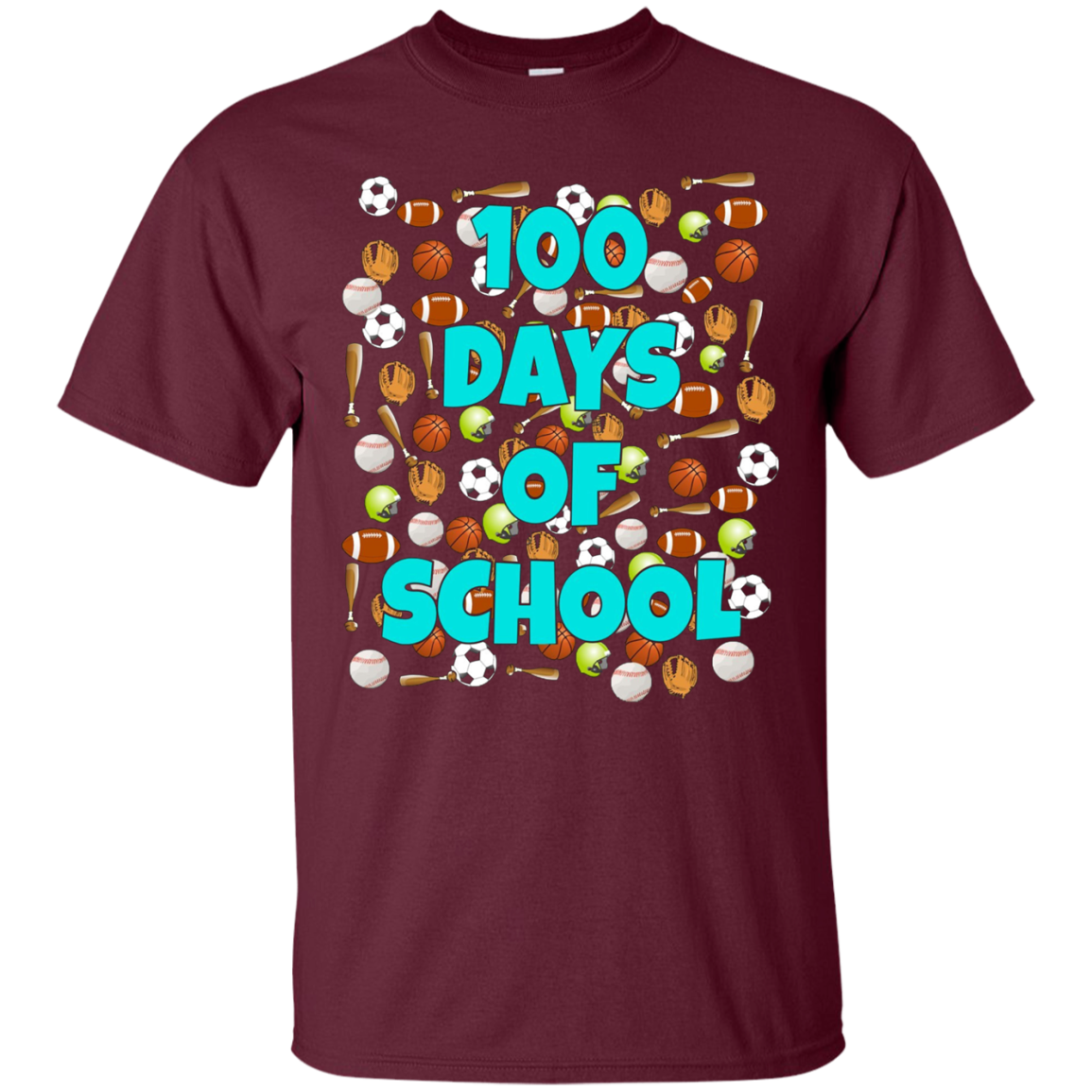 100 Days of School T Shirt for kids or teachers - Sports