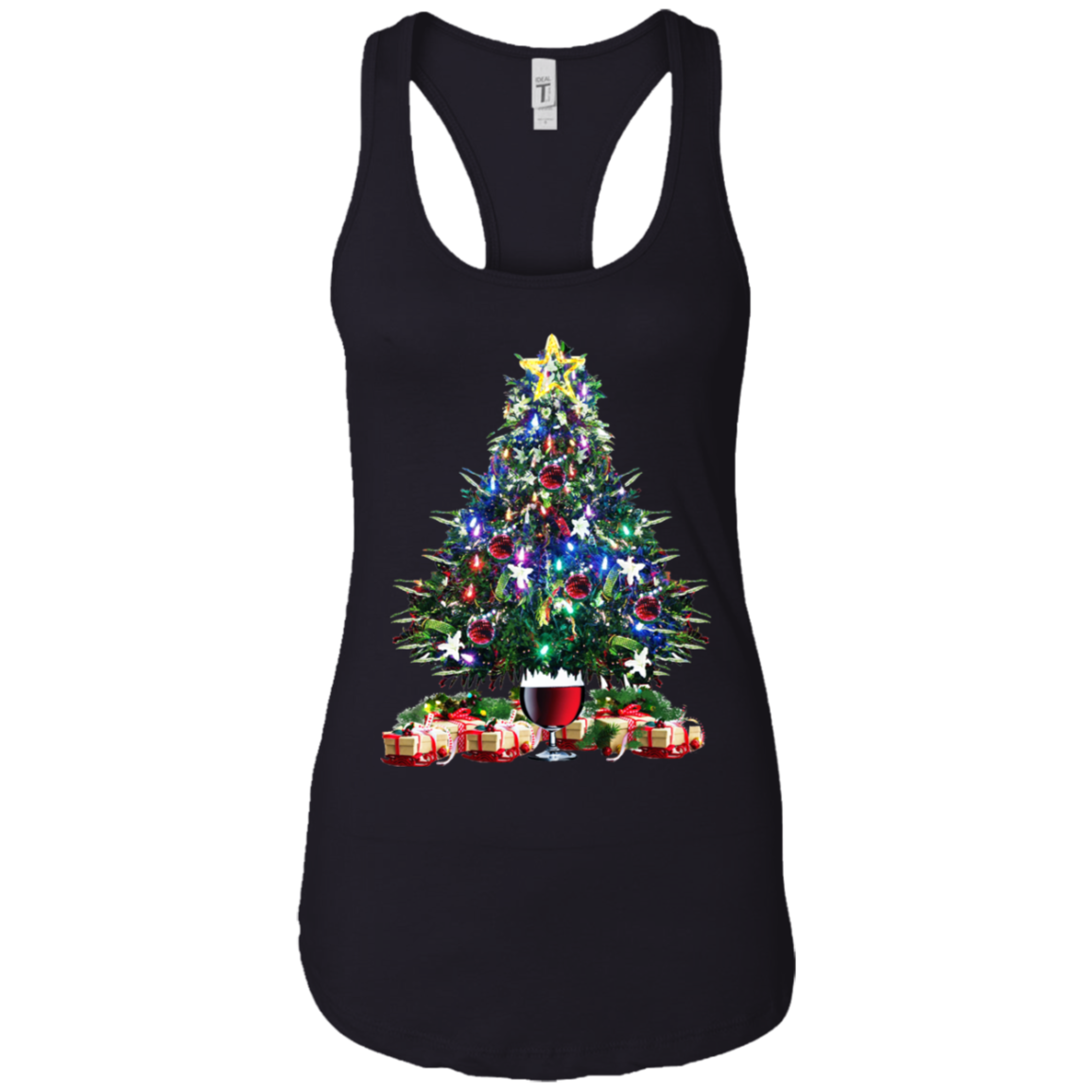 Christmas Tree Wine Glass - Merry Xmas Shirt Tee