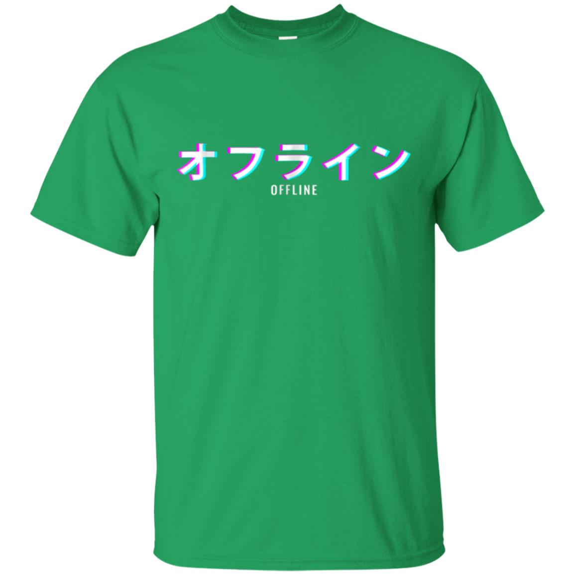 Aesthetic Offline Japanese Text Vaporwave T-Shirt