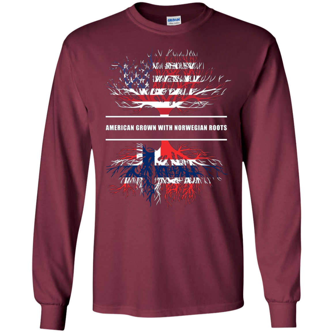 American Grown With Norwegian Roots T-Shirt Norway Tee