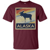 Image of Alaska Moose Retro State Love T Shirt
