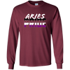 Image of Aries Asexuel Pride Flag Zodiac signe Long Sleeve T-Shirt