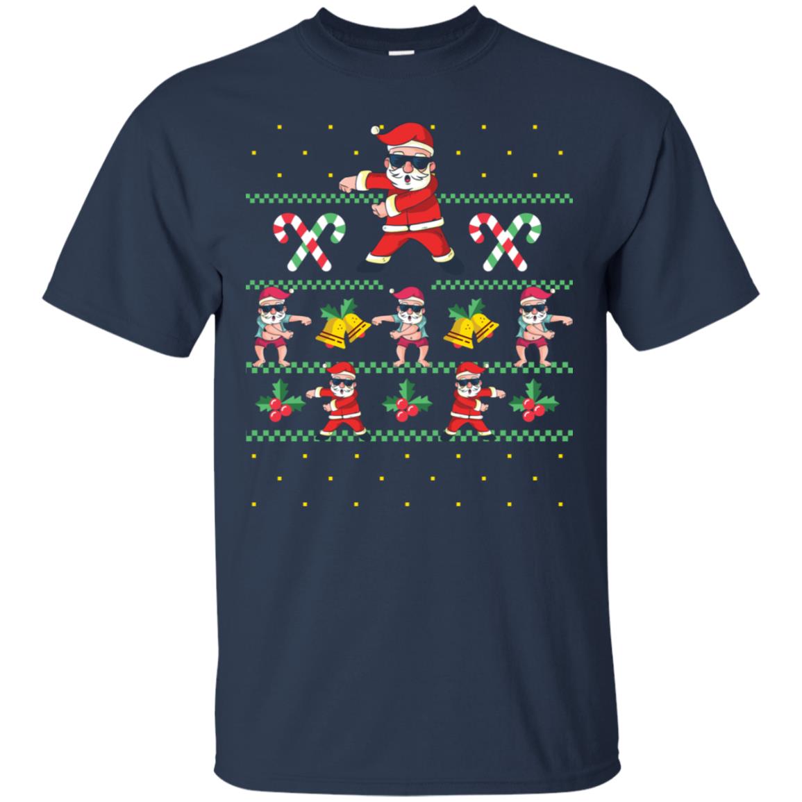 Santa Floss T-Shirt Funny Flossing Dance Ugly Sweater Meme
