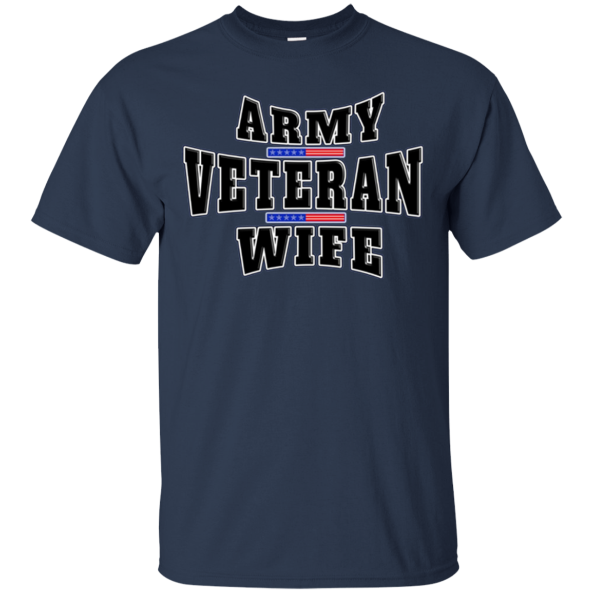 Army Veteran Proud Wife American Flag Pride T-shirt