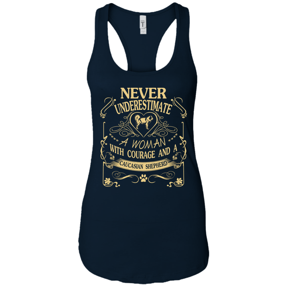A Woman With Courage And a Caucasian Shepherd cute gift
