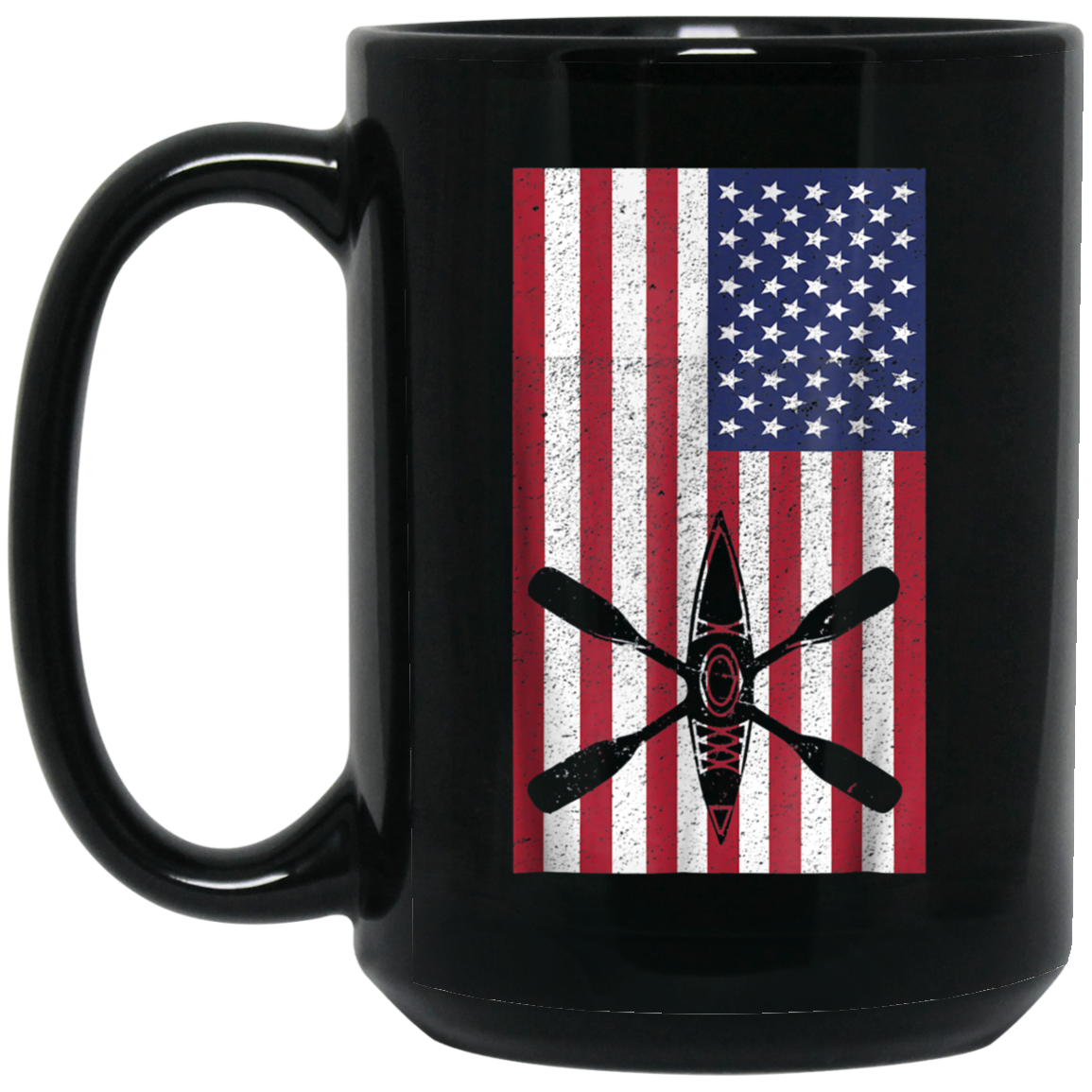 American Flag Kayak Shirt - Kayaking - Kayak Fishing