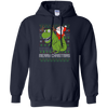 Image of Santa Riding Dinosaur Tyrannosaurus Gift Tshirt