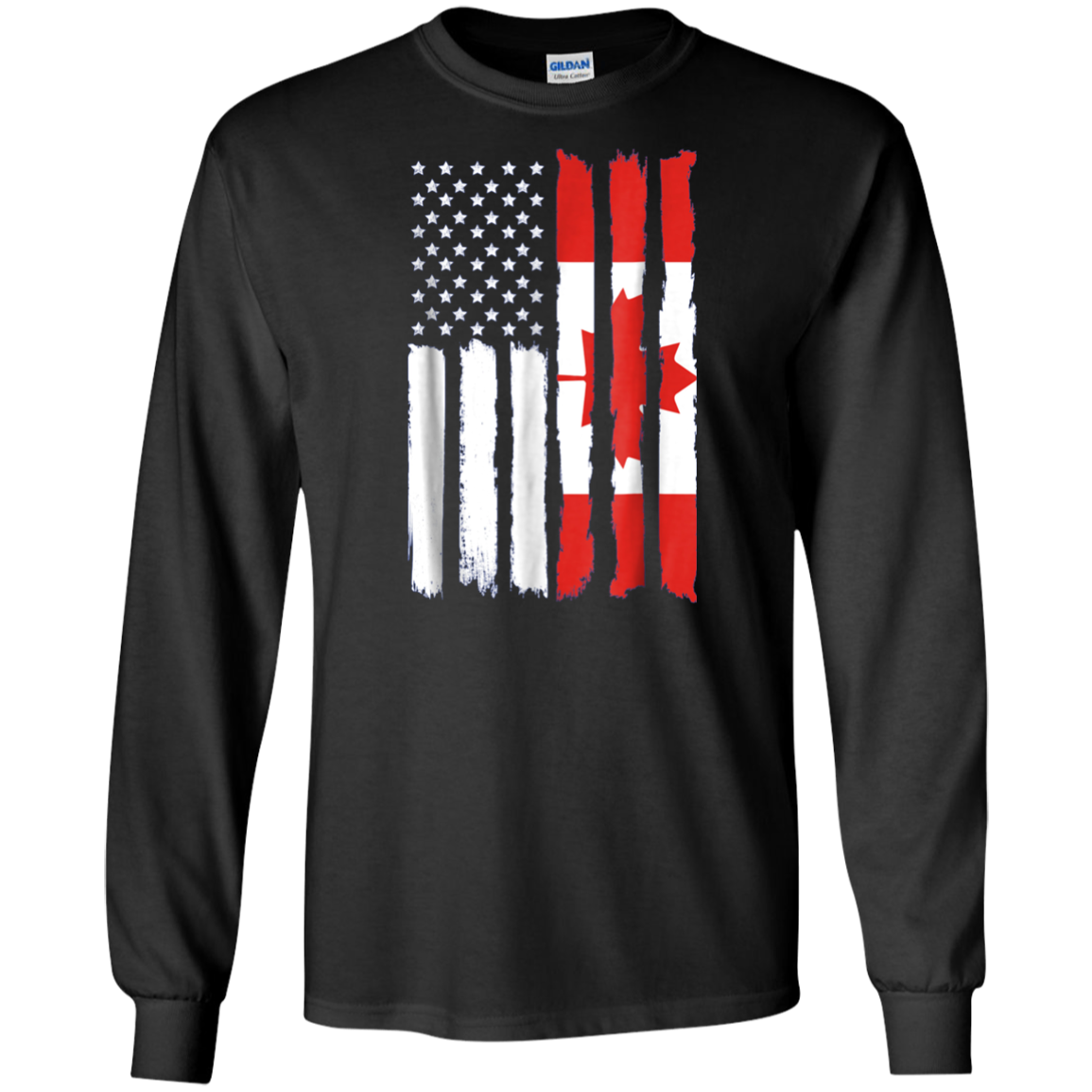 American Canadian Patriotic Flag T-shirt